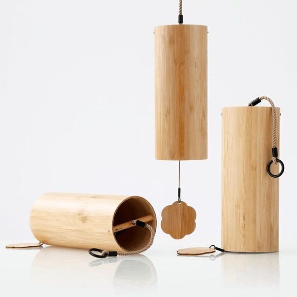 Bamboo Wind Chimes for Sound Therapy Tool Am Chord Summer - Picture 3 of 9